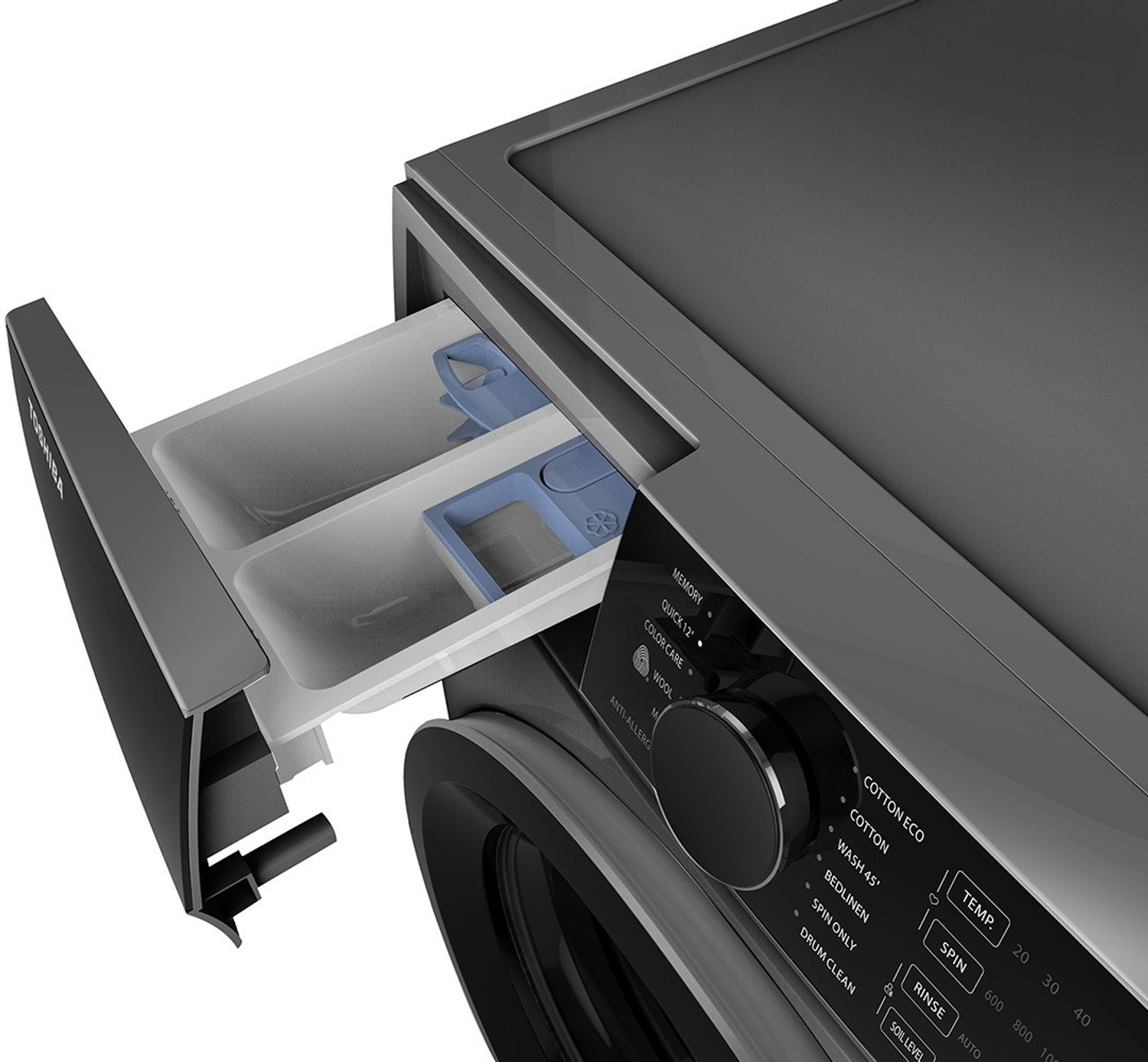 Image of TOSHIBA 9 kg Fully Automatic Front Load Washing Machine with In-built Heater Silver (TW-BJ100M4-IND(SK))