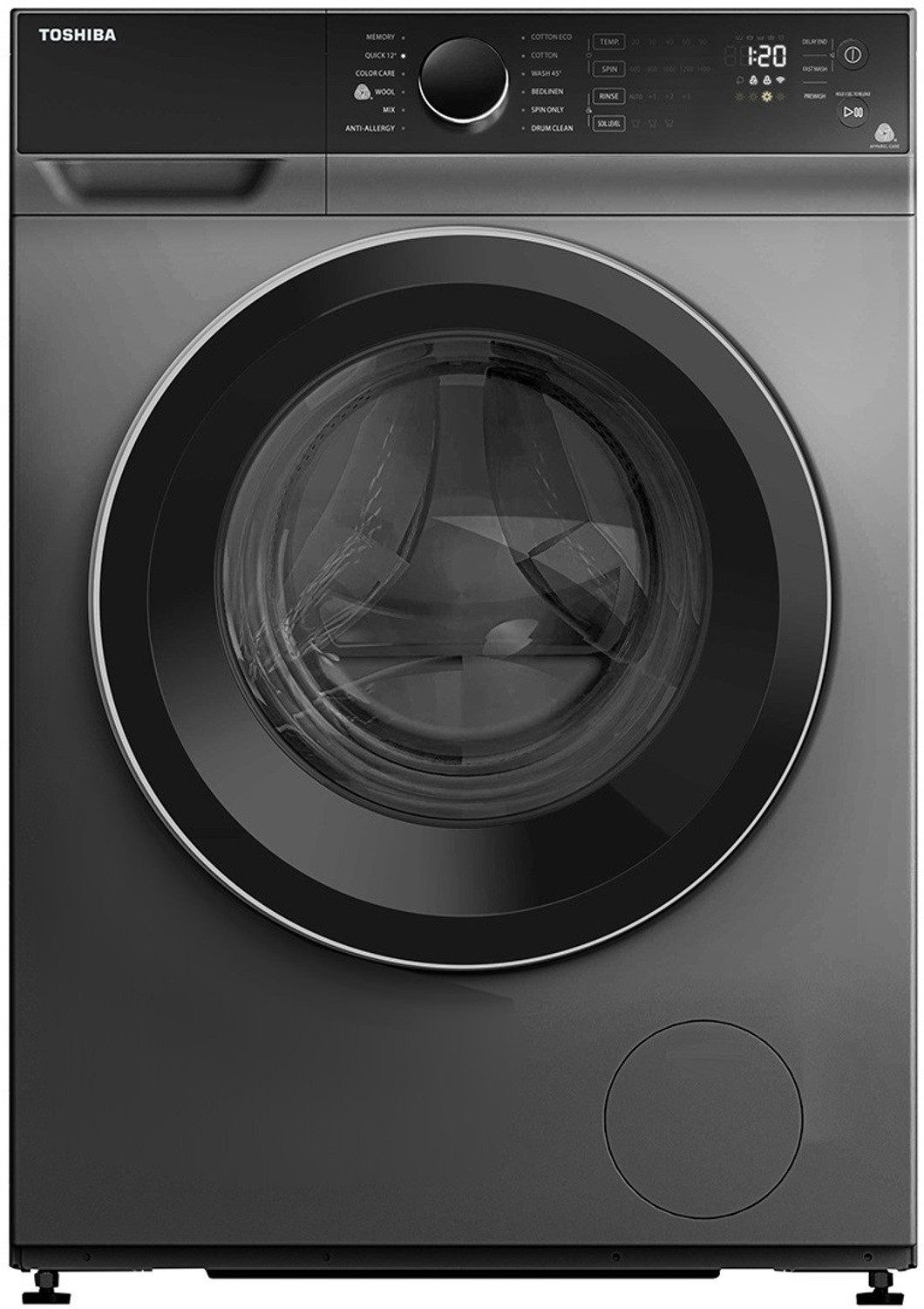 Image of TOSHIBA 9 kg Fully Automatic Front Load Washing Machine with In-built Heater Silver (TW-BJ100M4-IND(SK))
