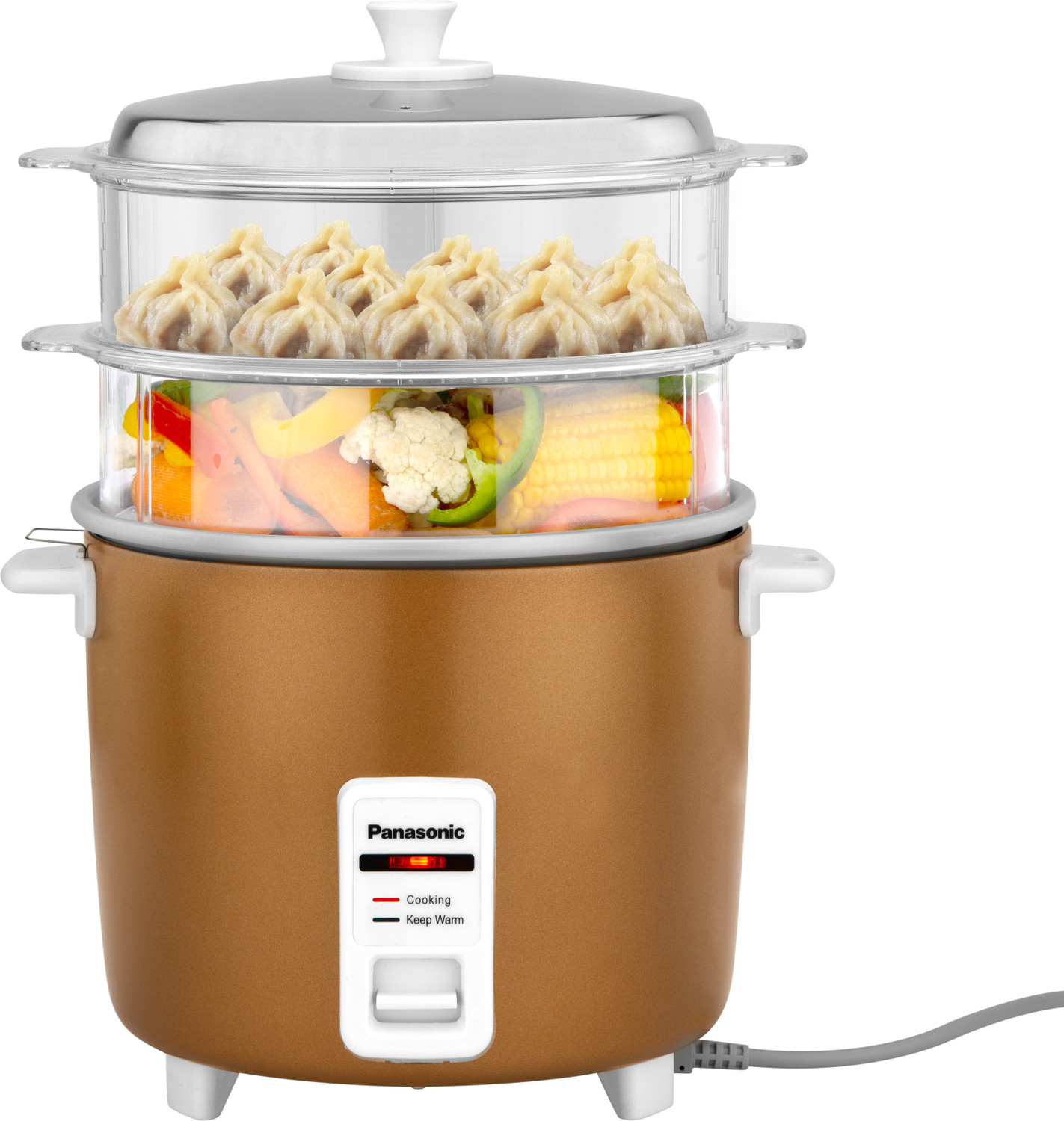 Image of Panasonic SR-WA22H(SS) Electric Rice Cooker with Steaming Feature