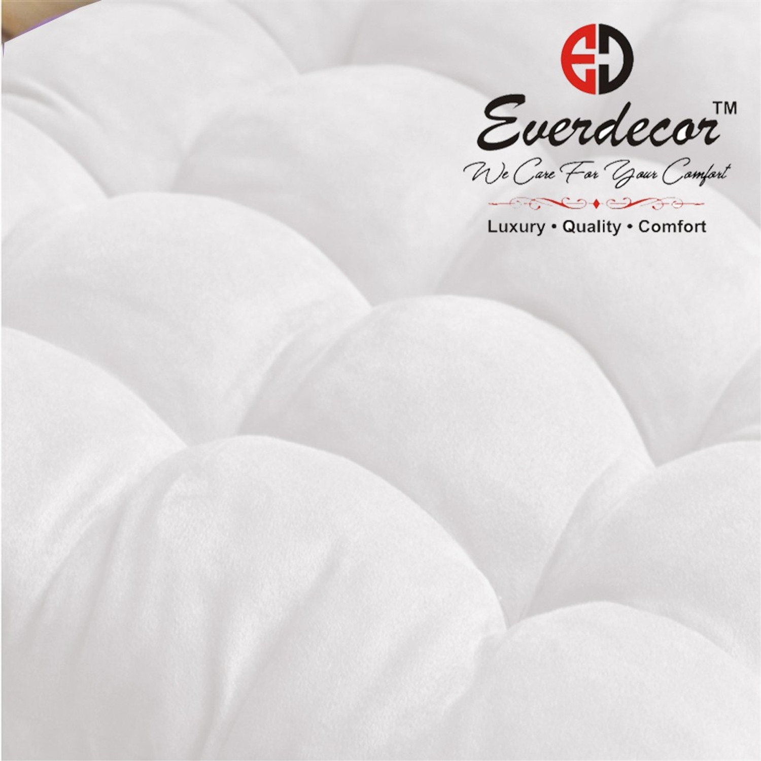 Image of EVERDECOR Polyester Fibre Chair Pad Pack of 1 Solid Rocking Chairpad Cushion