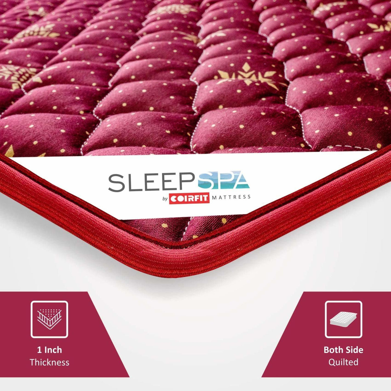 Image of SLEEPSPA INNOMAT Roll Packed 1 inch Single PU Foam Mattress