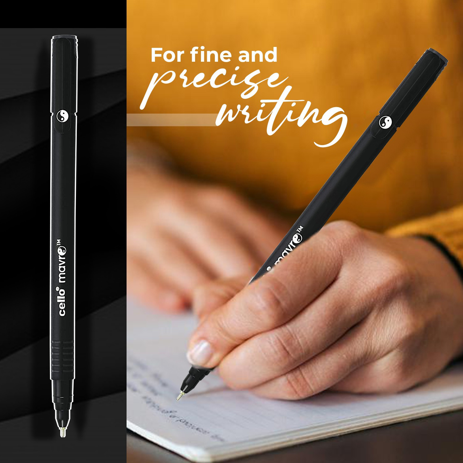 Image of Cello Aspro Mavro Ball Pen