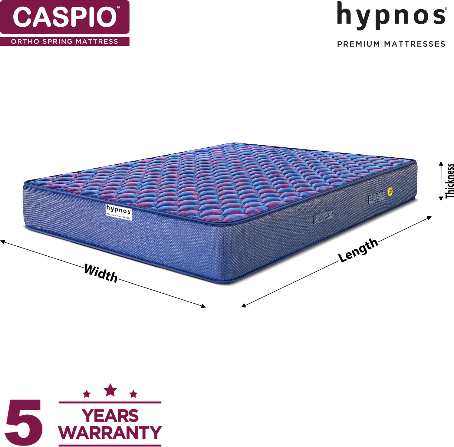 Image of Hypnos Caspio Orthopedic High Resillence PU Foam, Medium Soft, Even Weight Distribution 10 inch Single Bonnell Spring Mattress