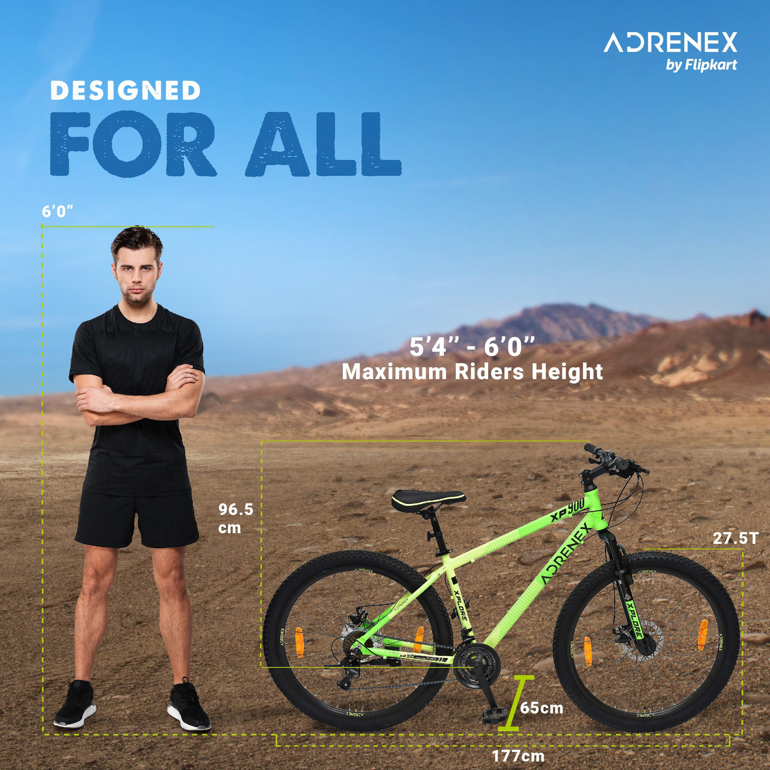 Image of Adrenex by Flipkart Xplore XP 900 27.5 T (inch) Mountain Cycle
