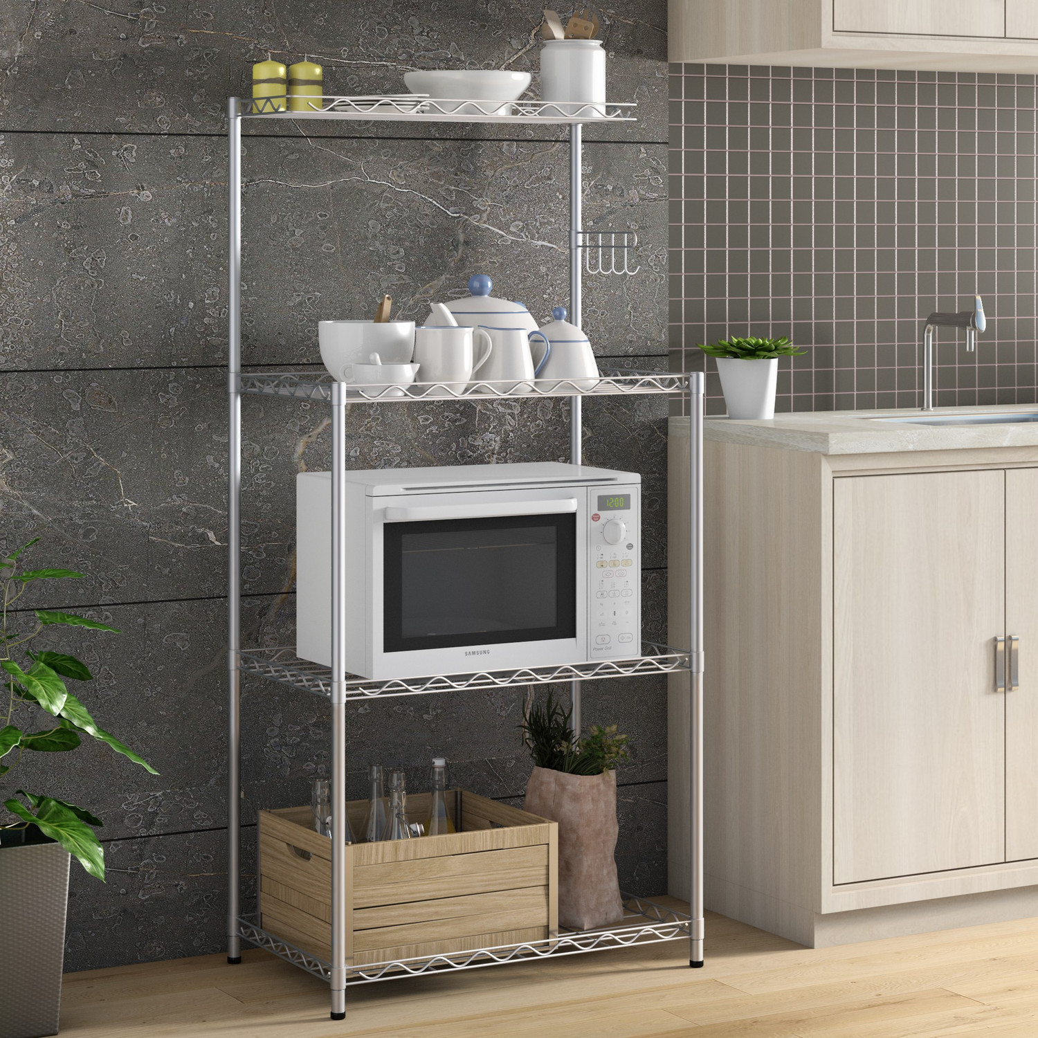 Image of Flipkart Perfect Homes Studio Metal Crockery Cabinet