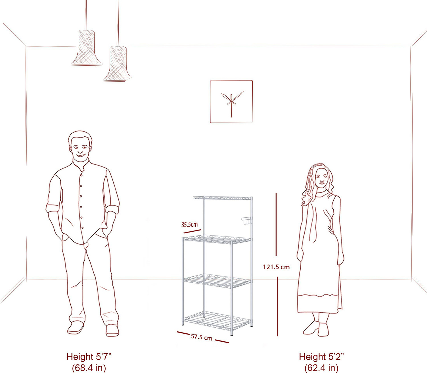 Image of Flipkart Perfect Homes Studio Metal Crockery Cabinet