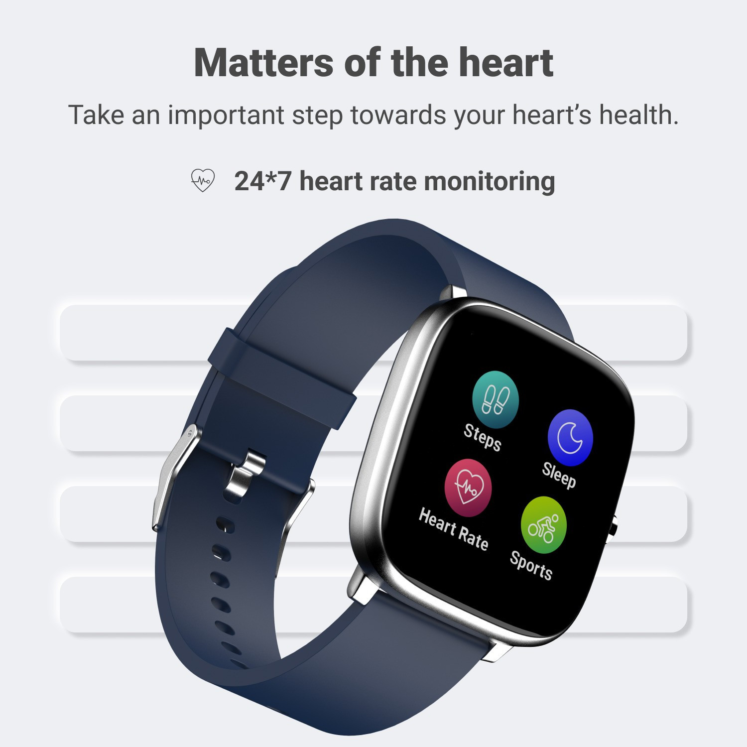 Image of Noise Qube with 1.4 inch Full Touch display, Multi-Sports modes, 7-day Battery,Spo2 Smartwatch