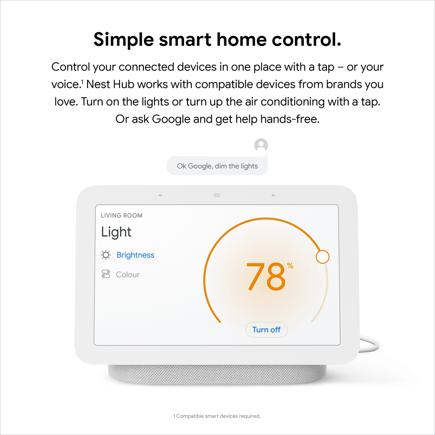 Image of Google Nest Hub (2nd gen), Display with Google Assistant Smart Speaker
