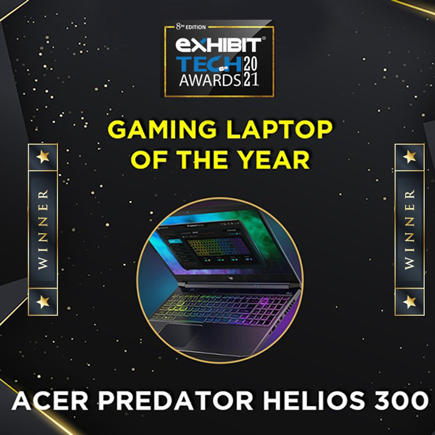 Image of Acer Predator Helios 300 Intel Core i9 11th Gen 11900 - (16 GB /1 TB SSD /Windows 11 Home /6 GB Graphics /NVIDIA GeForce RTX RTX 3060 /300 Hz) PH315-54 Gaming Laptop