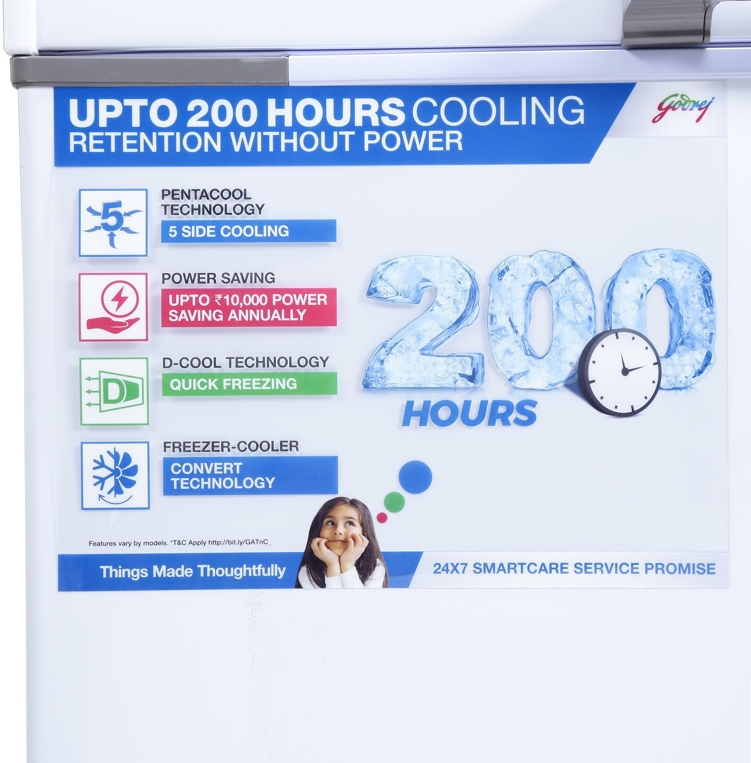 Image of Godrej 500 L Double Door Standard Deep Freezer