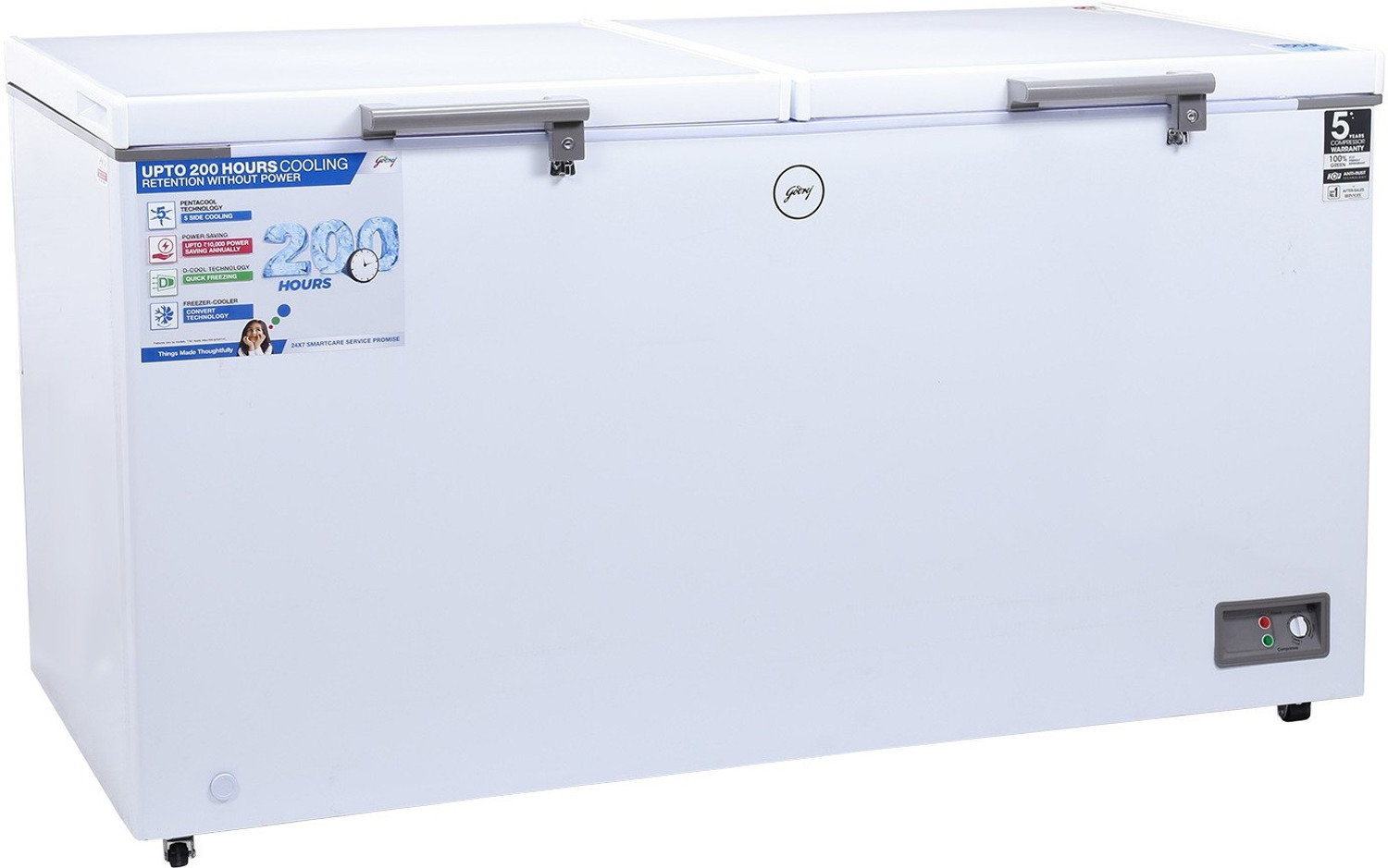 Image of Godrej 500 L Double Door Standard Deep Freezer