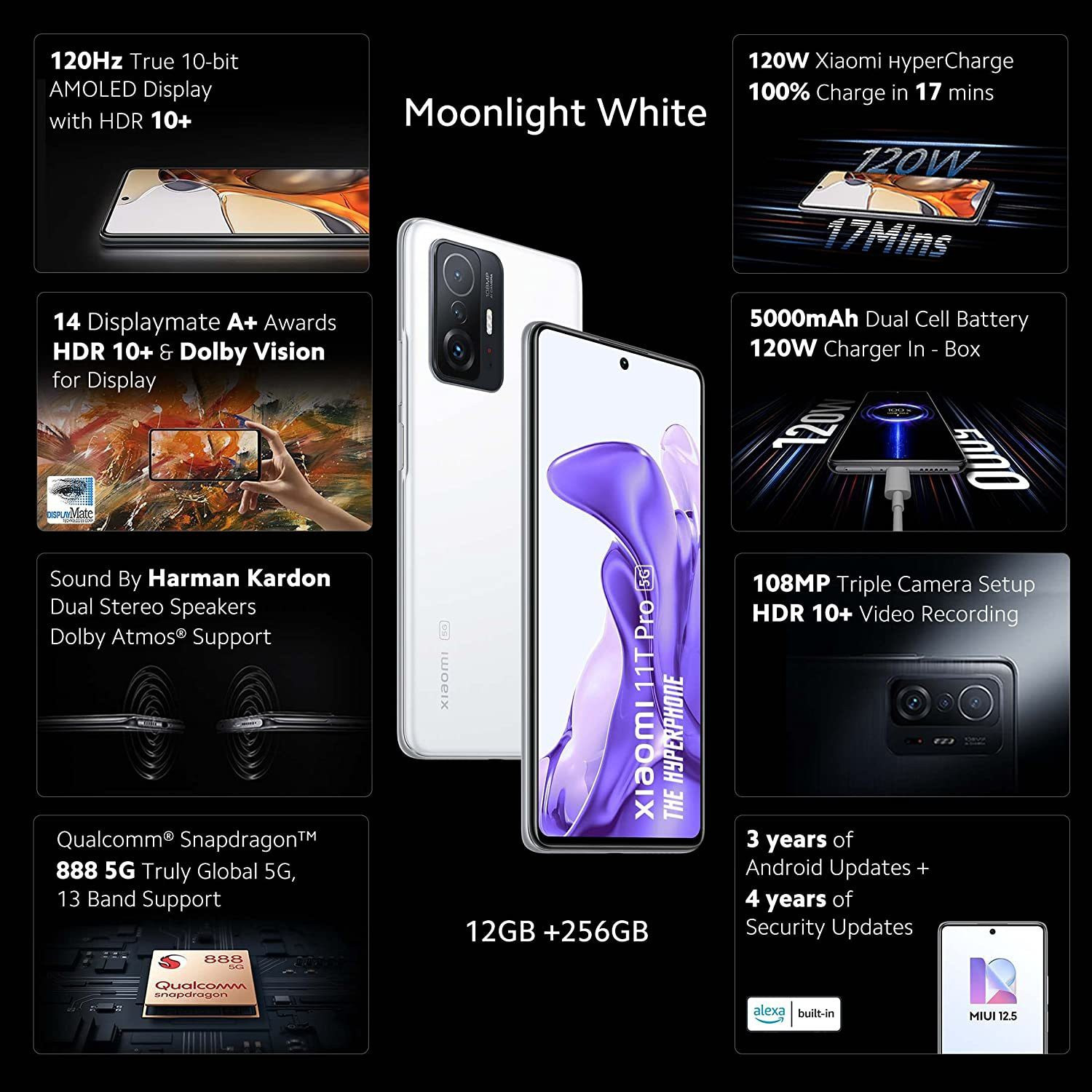 Image of Xiaomi 11T Pro 5G Hyperphone (Moonlight White, 256 GB)