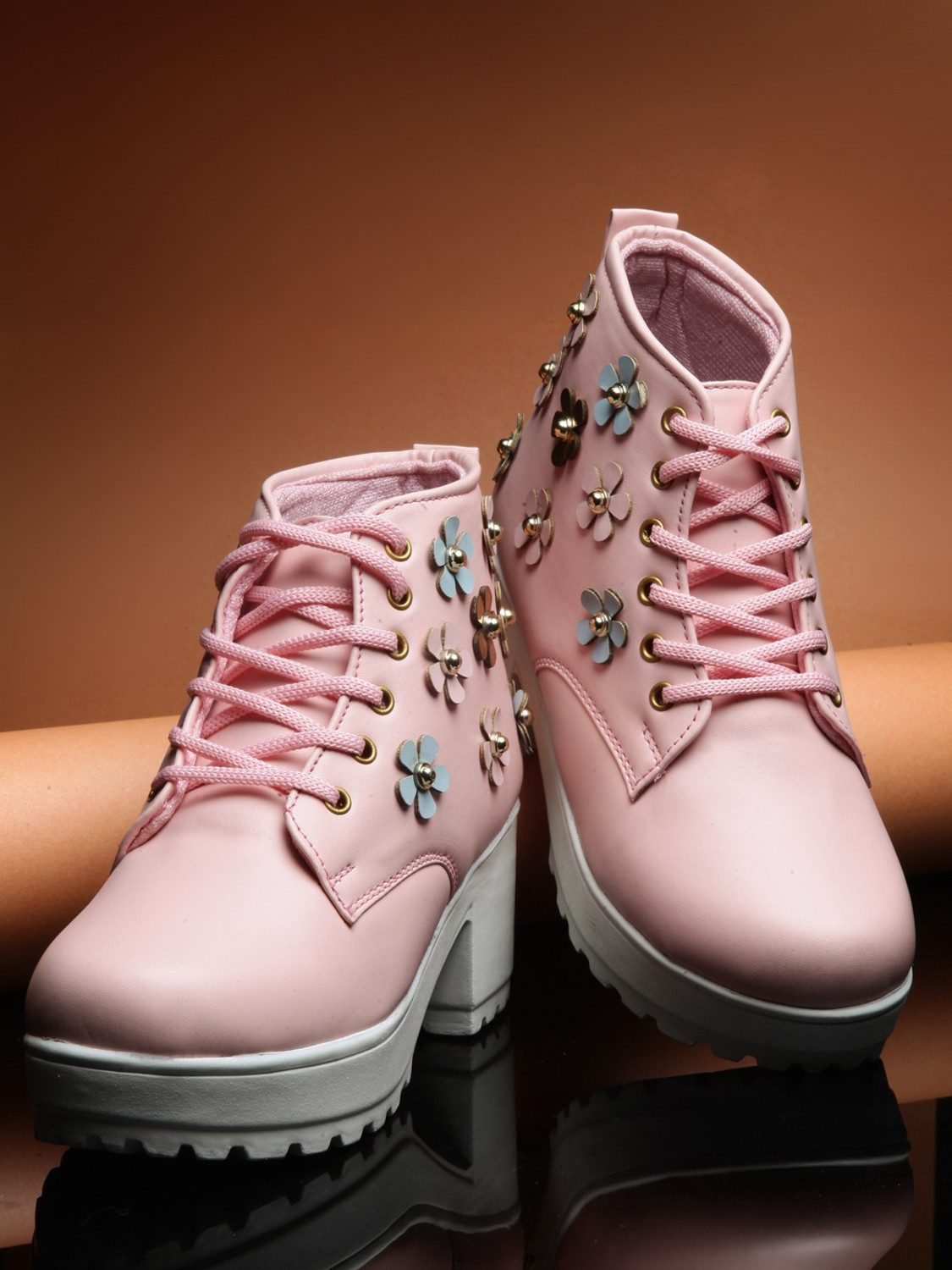 Miss Shoes Synthetic Leather Casual Partywear Boots Shoes For Women And Girls Boots For Women Pink 6 Price History