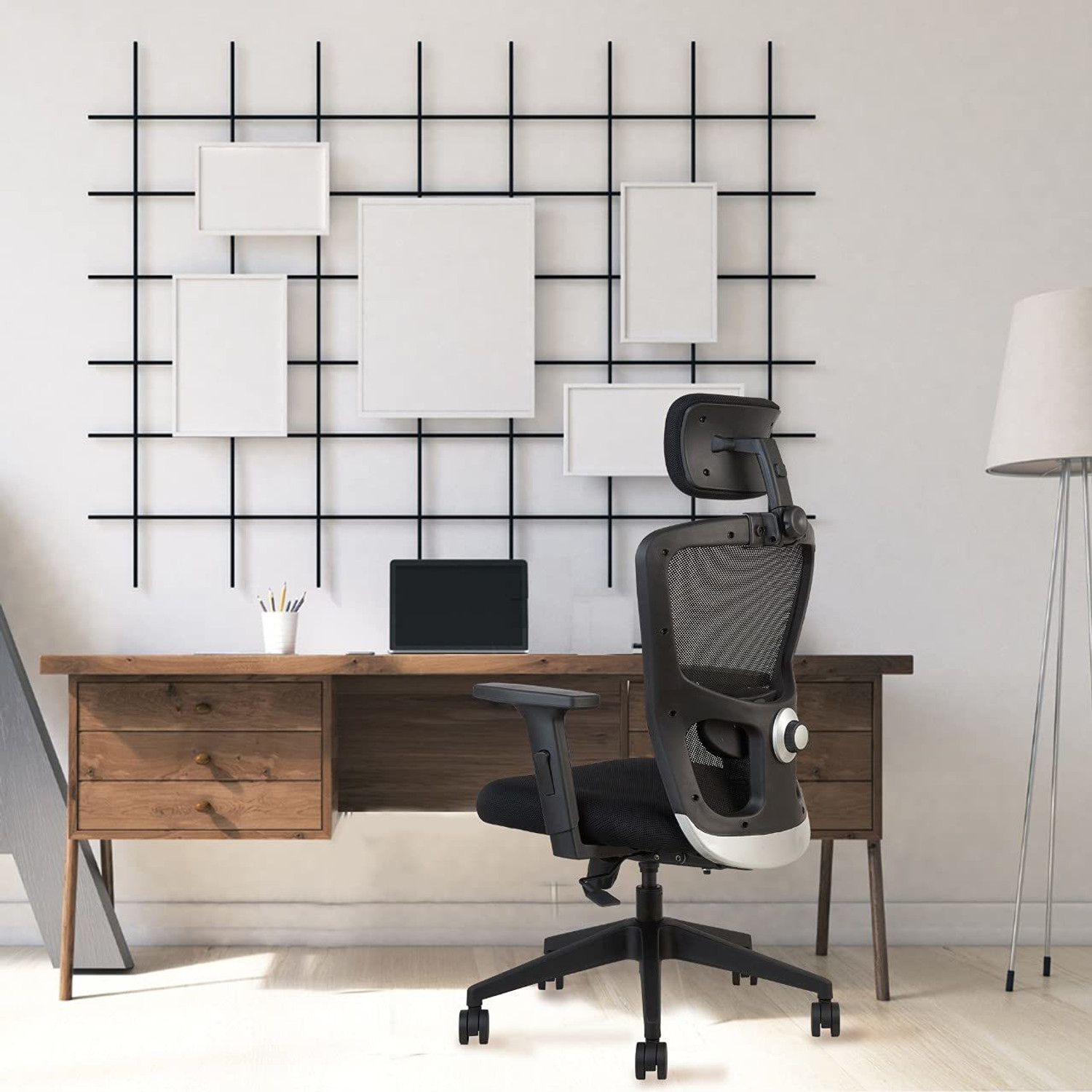 Image of INNOWIN Jazz High Back Ergonomic office chair with 4 way adjustable Headrest Mesh Office Adjustable Arm Chair