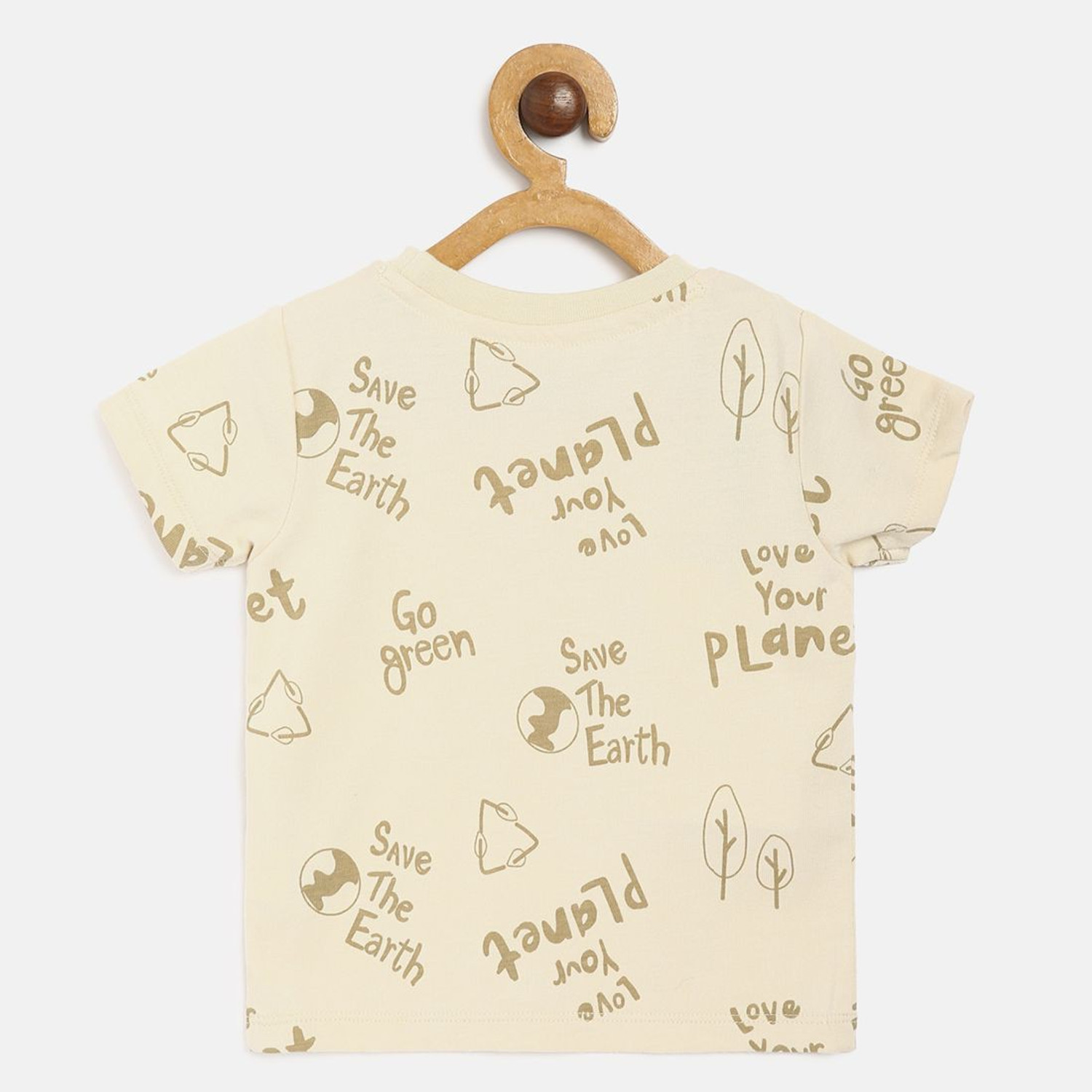 Image of MINI KLUB Baby Boys Printed Pure Cotton Regular T Shirt