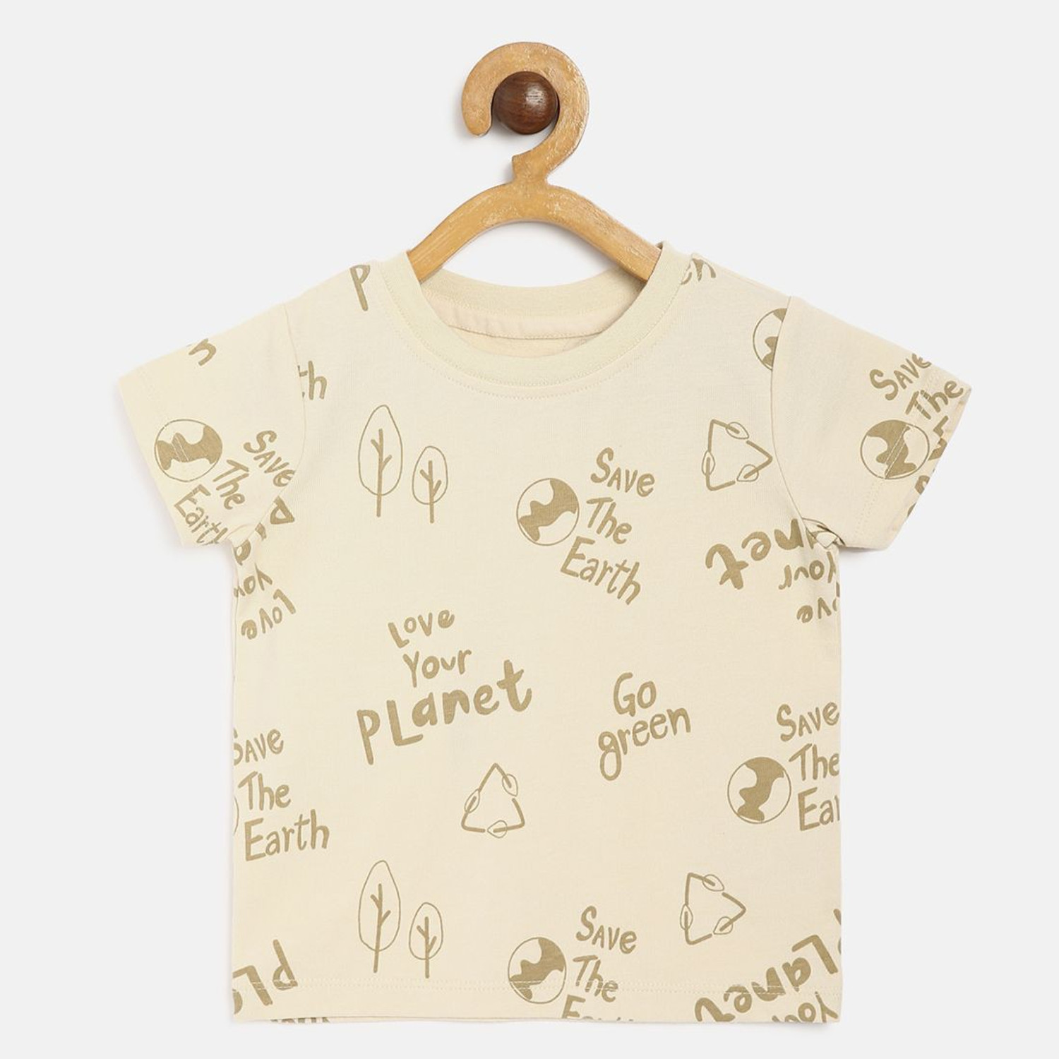 Image of MINI KLUB Baby Boys Printed Pure Cotton Regular T Shirt