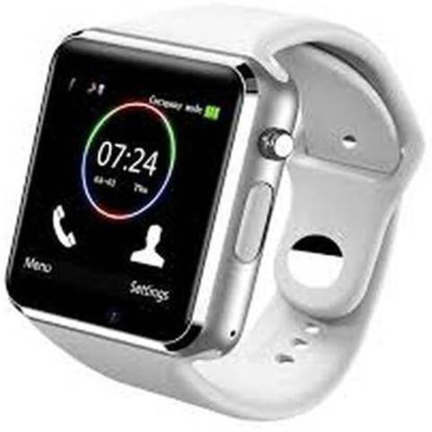 Image of Lastpoint 4G Camera and Sim Card Support watch Smartwatch (White Strap, free)