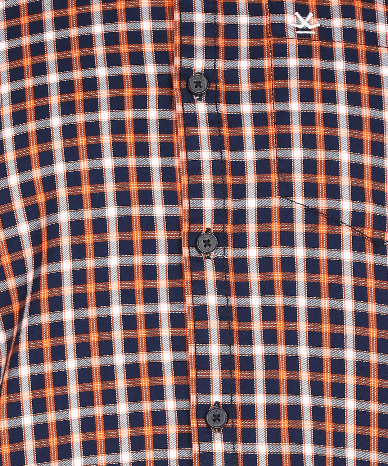 Image of WROGN Men Checkered Casual Blue Shirt