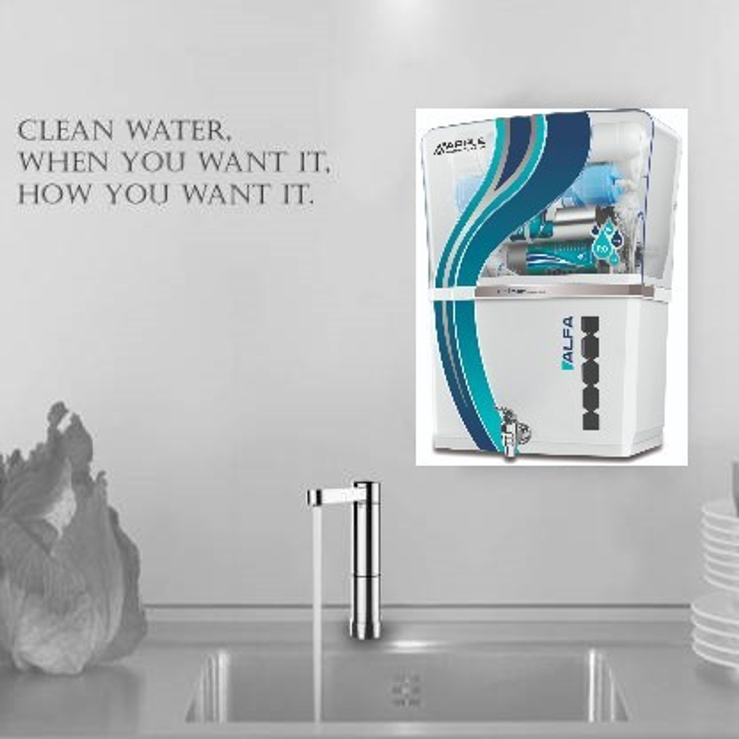 Image of Aqua Fresh ALFA HT MINERAL RO+UV+UF+TDS+Mineral FULLY AUTOMATIC ELECTRICAL BOREWELL 1500TDS 12 L RO + UV + UF + TDS Water Purifier