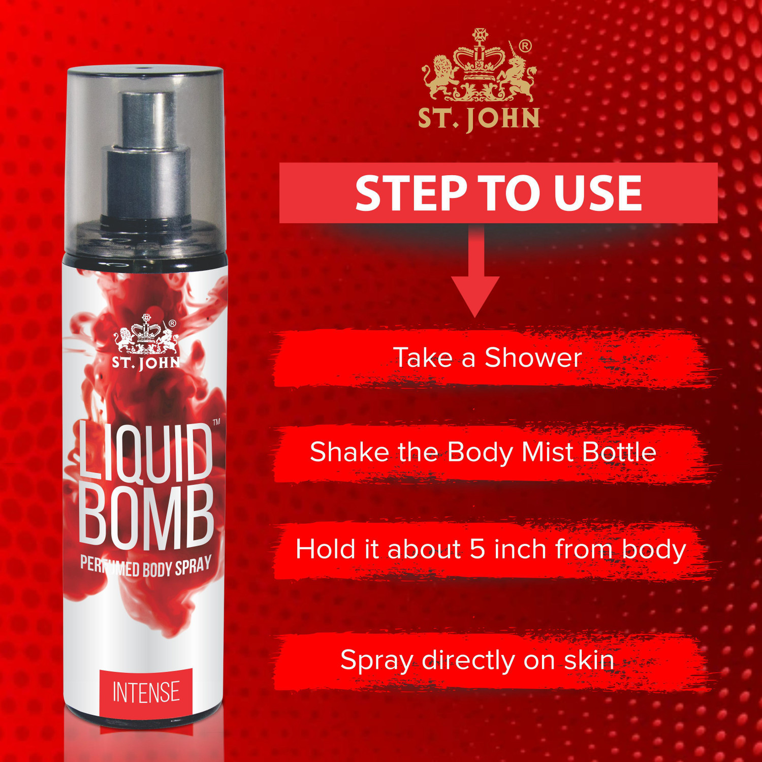 Image of ST-JOHN LIQUID BOBM INTENSE 150ML & LIQUID BOMB CODE 150ML PERFUME BODY SPRAY(PACK OF 2) Perfume Body Spray - For Men & Women