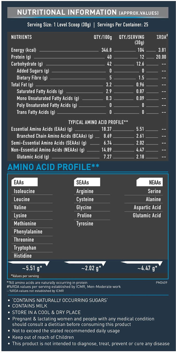 Image of MUSCLEBLAZE Beginner's Whey Protein, No Added Sugar Whey Protein
