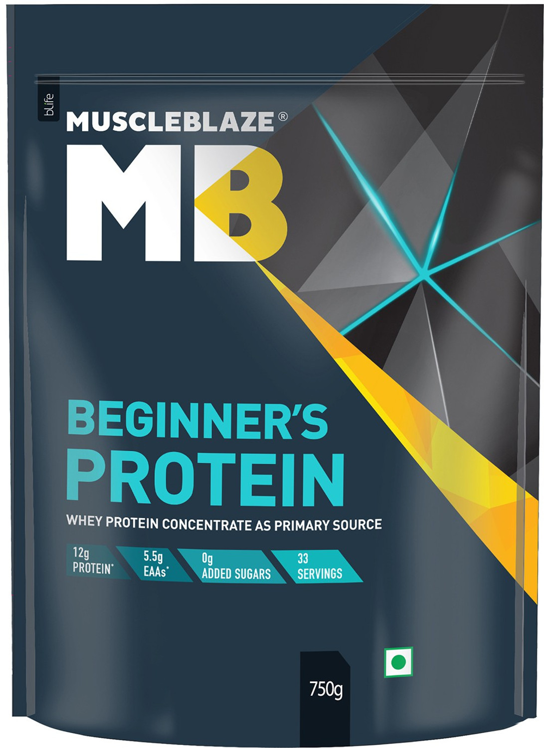 Image of MUSCLEBLAZE Beginner's Whey Protein, No Added Sugar Whey Protein