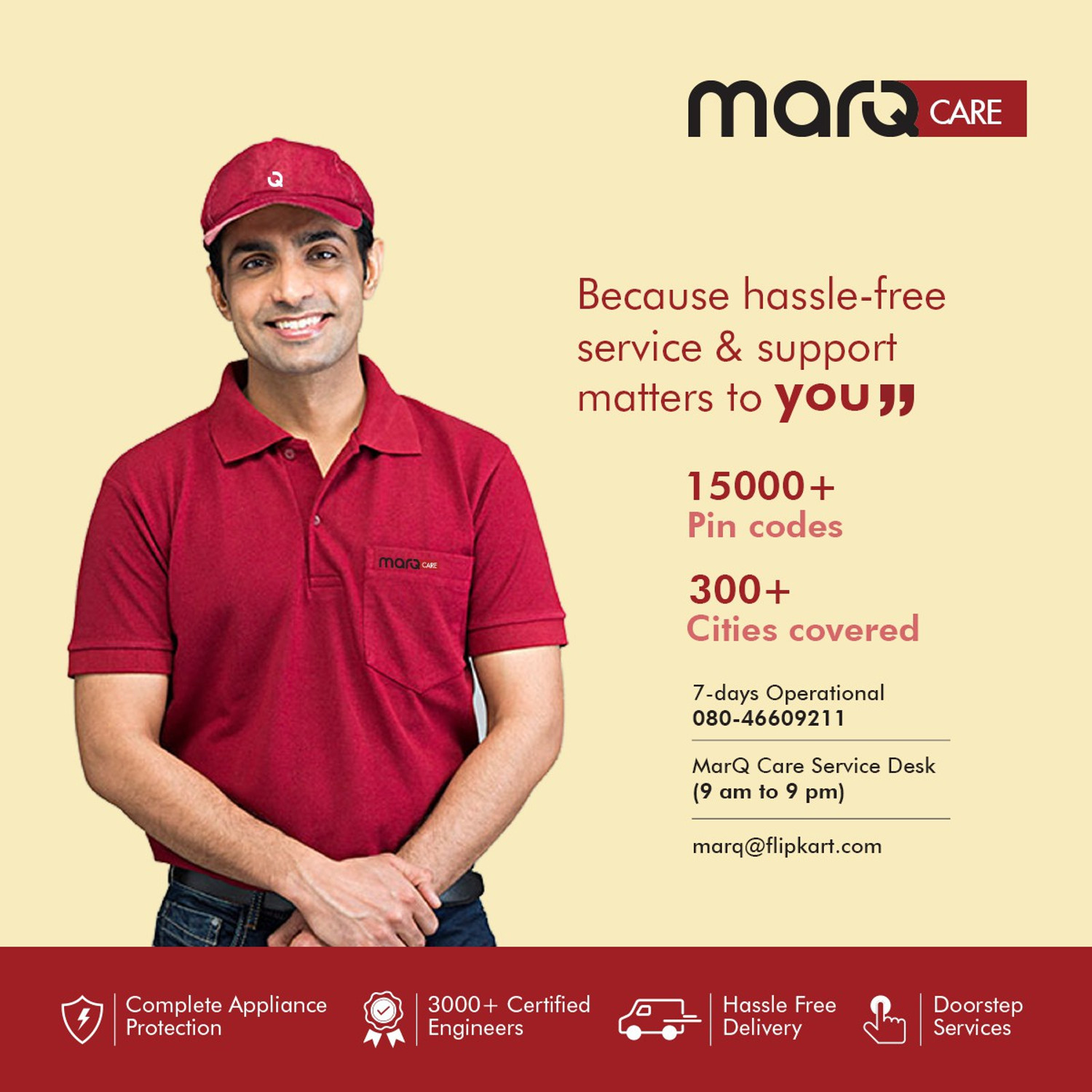 Image of MarQ by Flipkart 2022 Model 1.2 Ton 3 Star Split Inverter AC