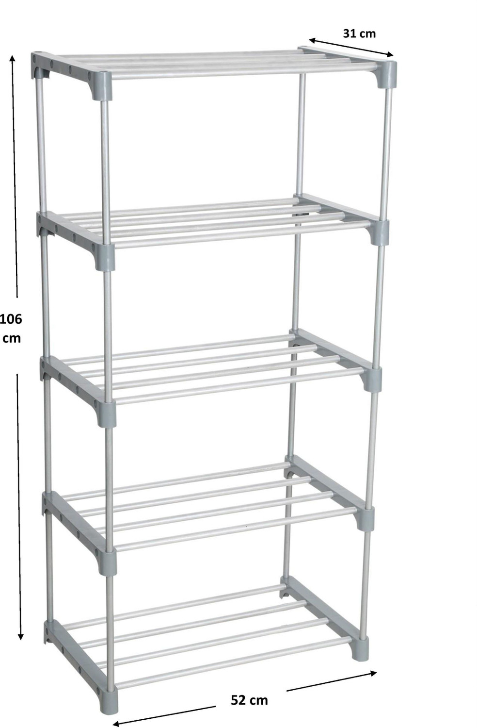 Image of Flipkart Perfect Homes Studio Metal Open Book Shelf