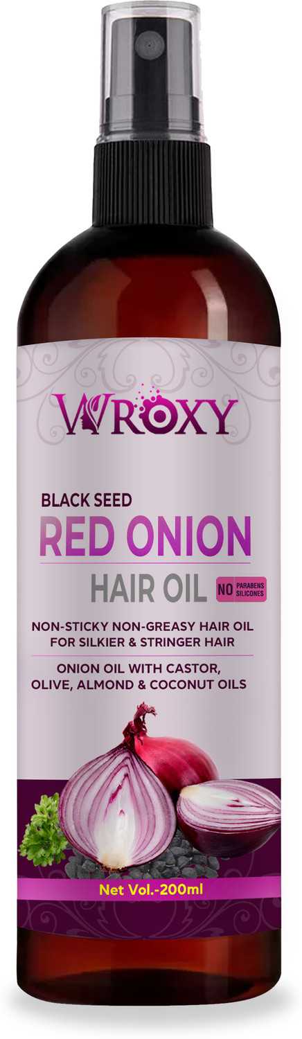 Image of Wroxy Red Onion Black Seed Oil For Hair Growth With Controls Hair Fall And Dandruff Hair Oil
