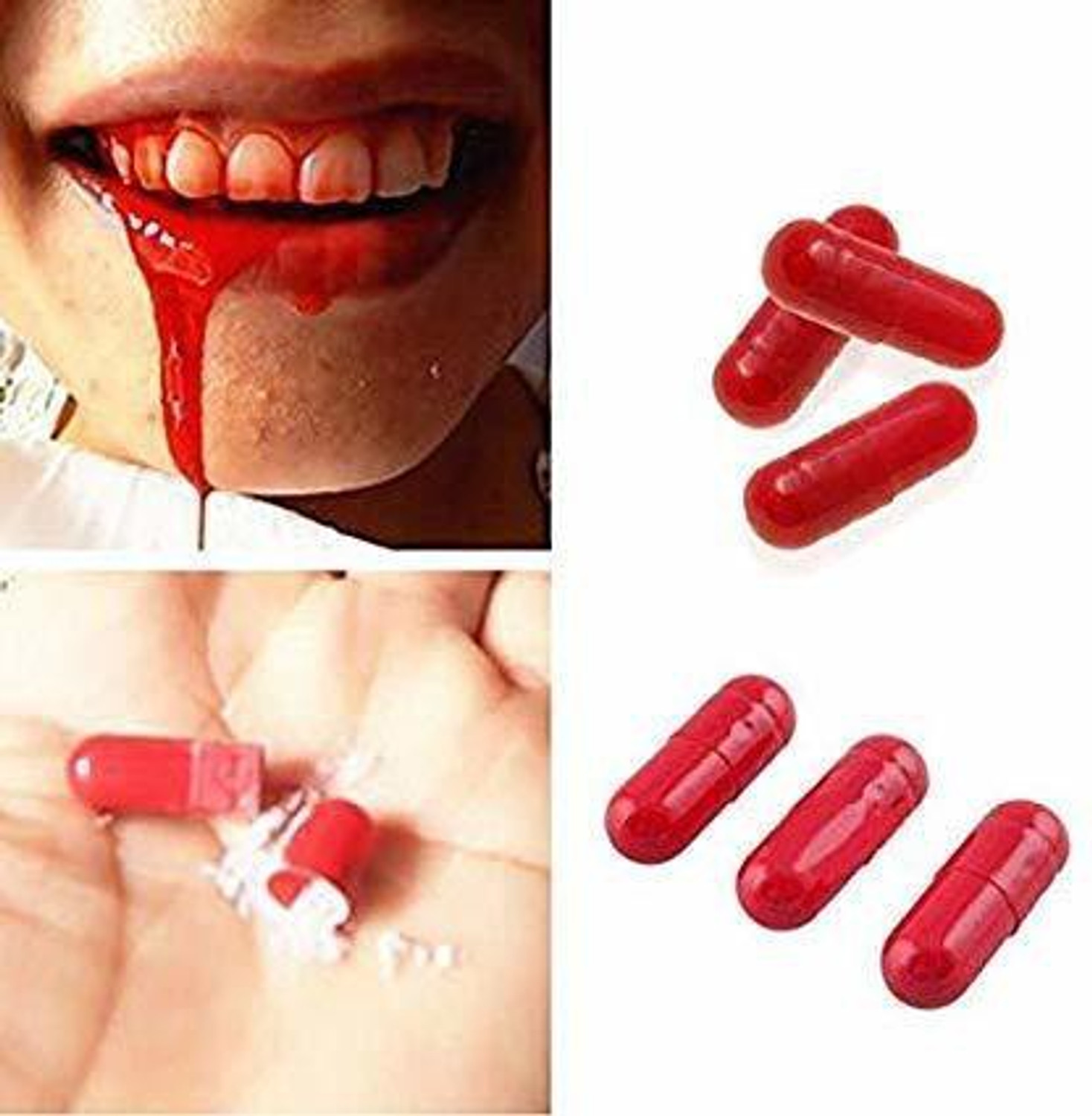 Image of KANABEE Magic Tricks Mystery Blood Capsule| Fake Blood Capsules For Party Pranks And Fun Blood Capsule Gag Toy