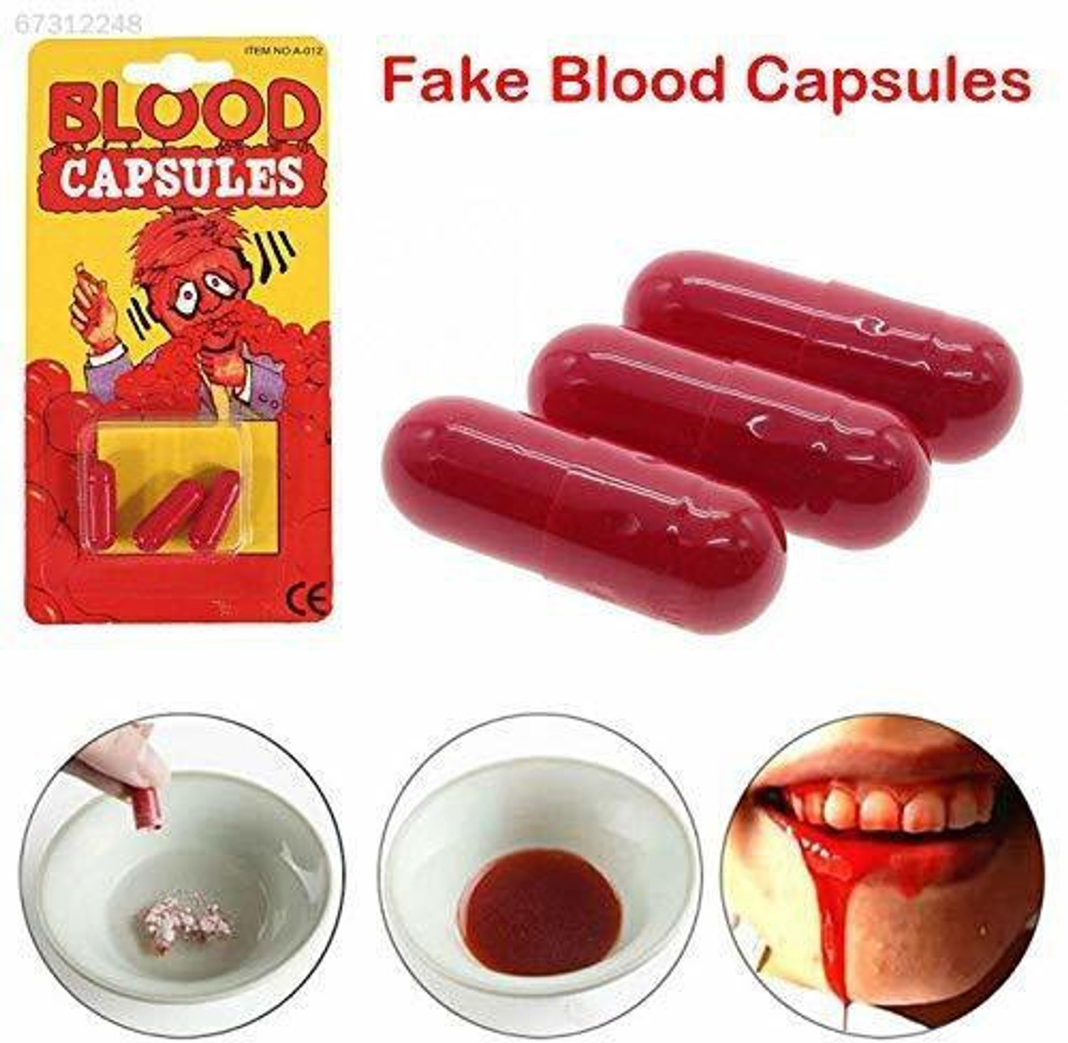 Image of KANABEE Magic Tricks Mystery Blood Capsule| Fake Blood Capsules For Party Pranks And Fun Blood Capsule Gag Toy