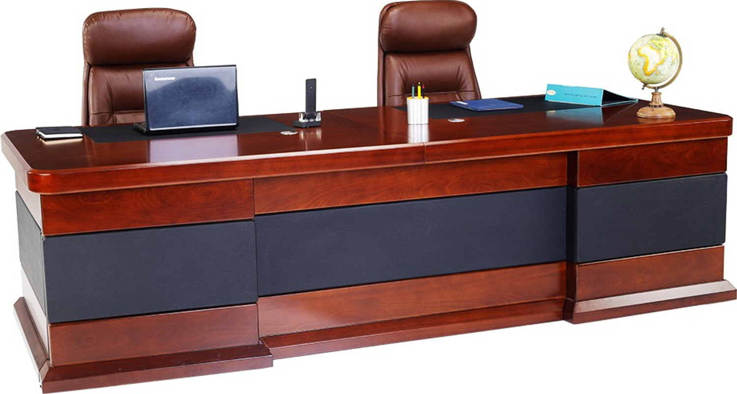 Durian Engineered Wood Office Table (Free Standing, Finish Color
