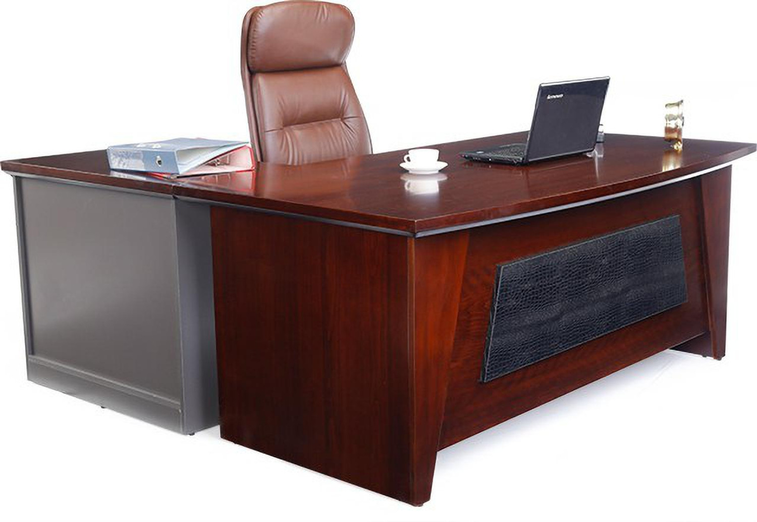 Durian Engineered Wood Office Table (Free Standing, Finish Color