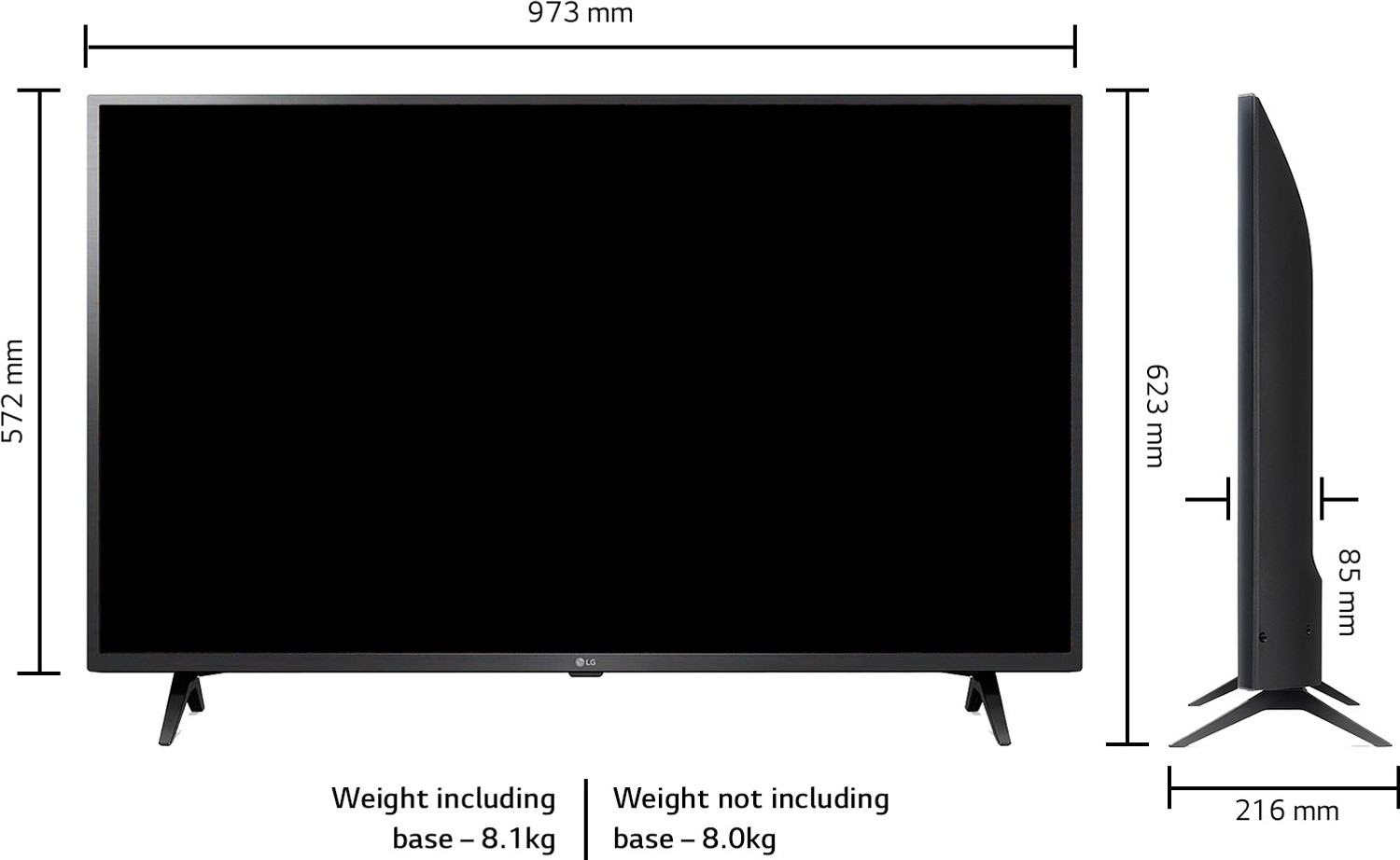 Image of LG 108 cm (43 inch) Ultra HD (4K) LED Smart WebOS TV (43UP7500PTZ)