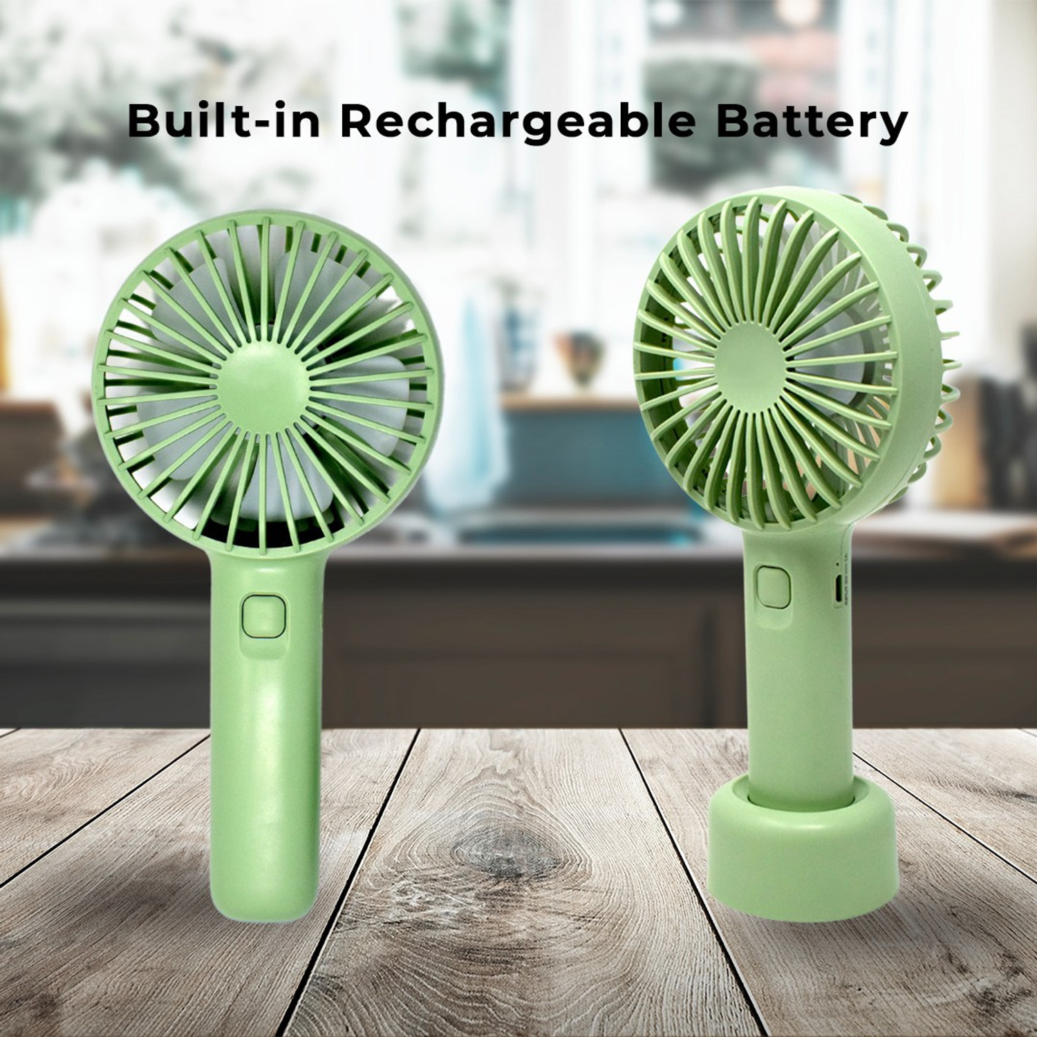 Image of YAKUNOX Mini USB Fan Portable Rechargeable Cooling Fan for Travel Random Colour Anti Dust 90 mm Table Fan (Multicolor | Pack of 1)