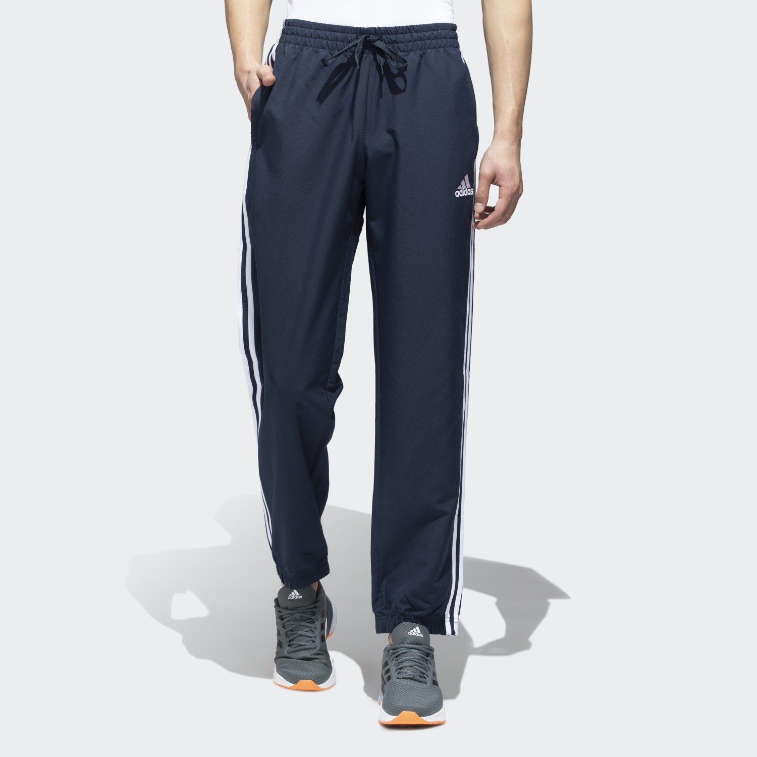 ADIDAS Striped Men Blue Track Pants - Buy ADIDAS Striped Men Blue