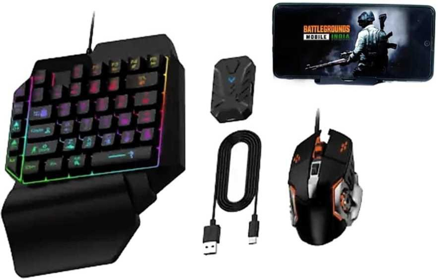 BUYMORE 4 in 1 bluetooth gaming keyboard mouse convertor combo, play y
