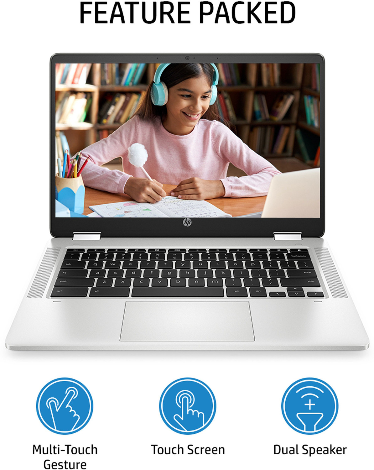 Image of HP Chromebook Intel Celeron Dual Core N4120 - (4 GB /64 GB EMMC Storage /Chrome OS) 14a-ca0506TU Chromebook