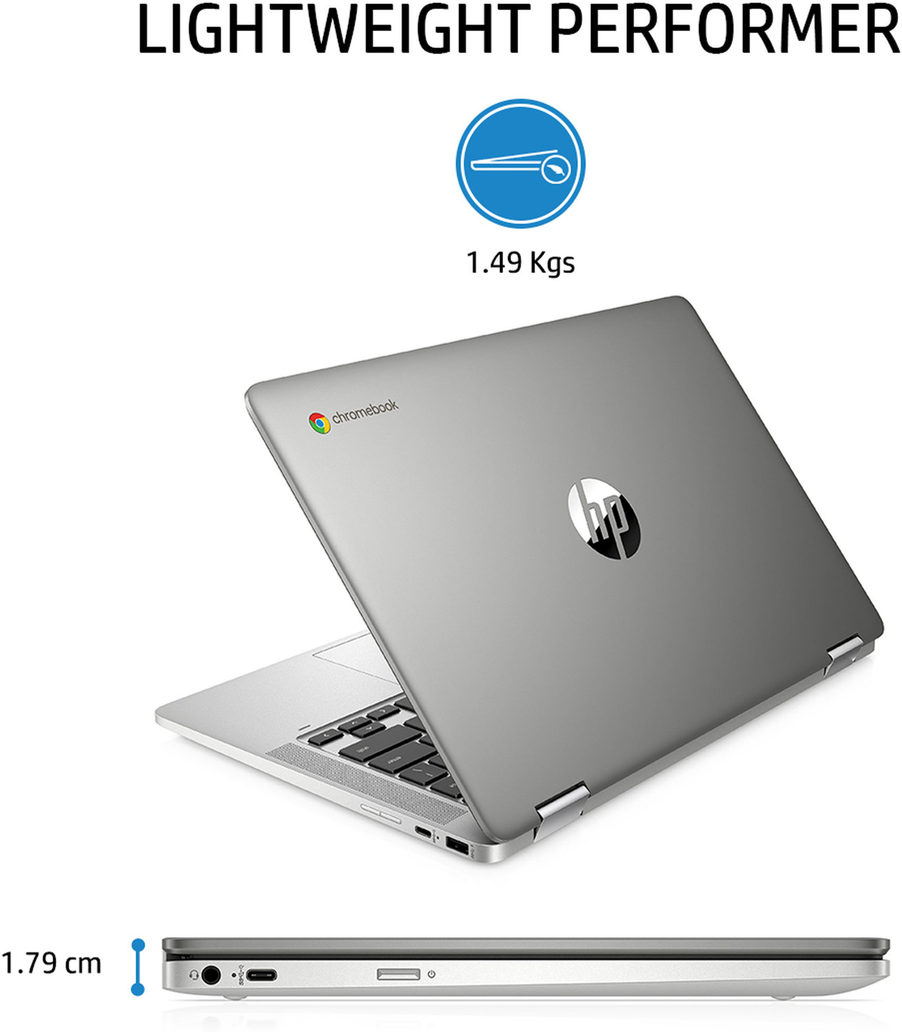 Image of HP Chromebook Intel Celeron Dual Core N4120 - (4 GB /64 GB EMMC Storage /Chrome OS) 14a-ca0506TU Chromebook
