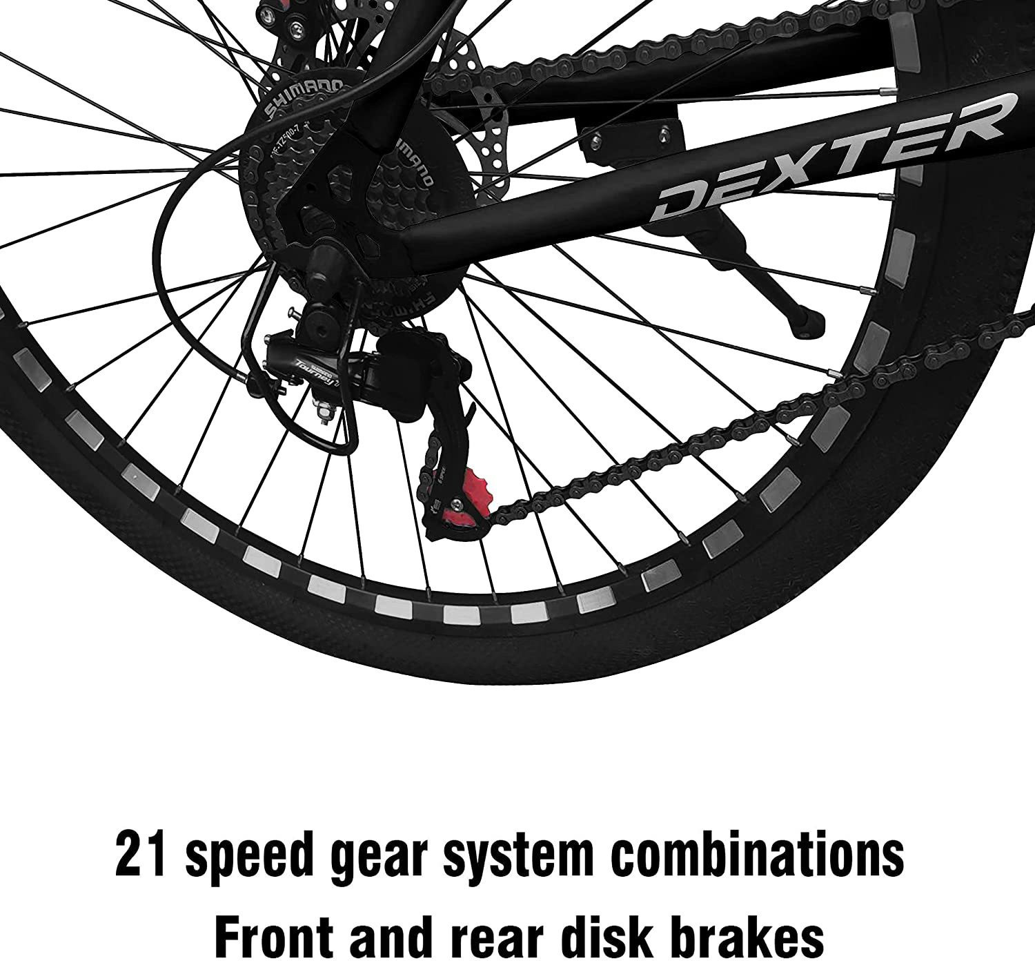 Image of Dexter Mountain Bike for Men and Women Carbon Steel Frame Adventure Sports Bicycle 26 T (inch) Mountain Cycle