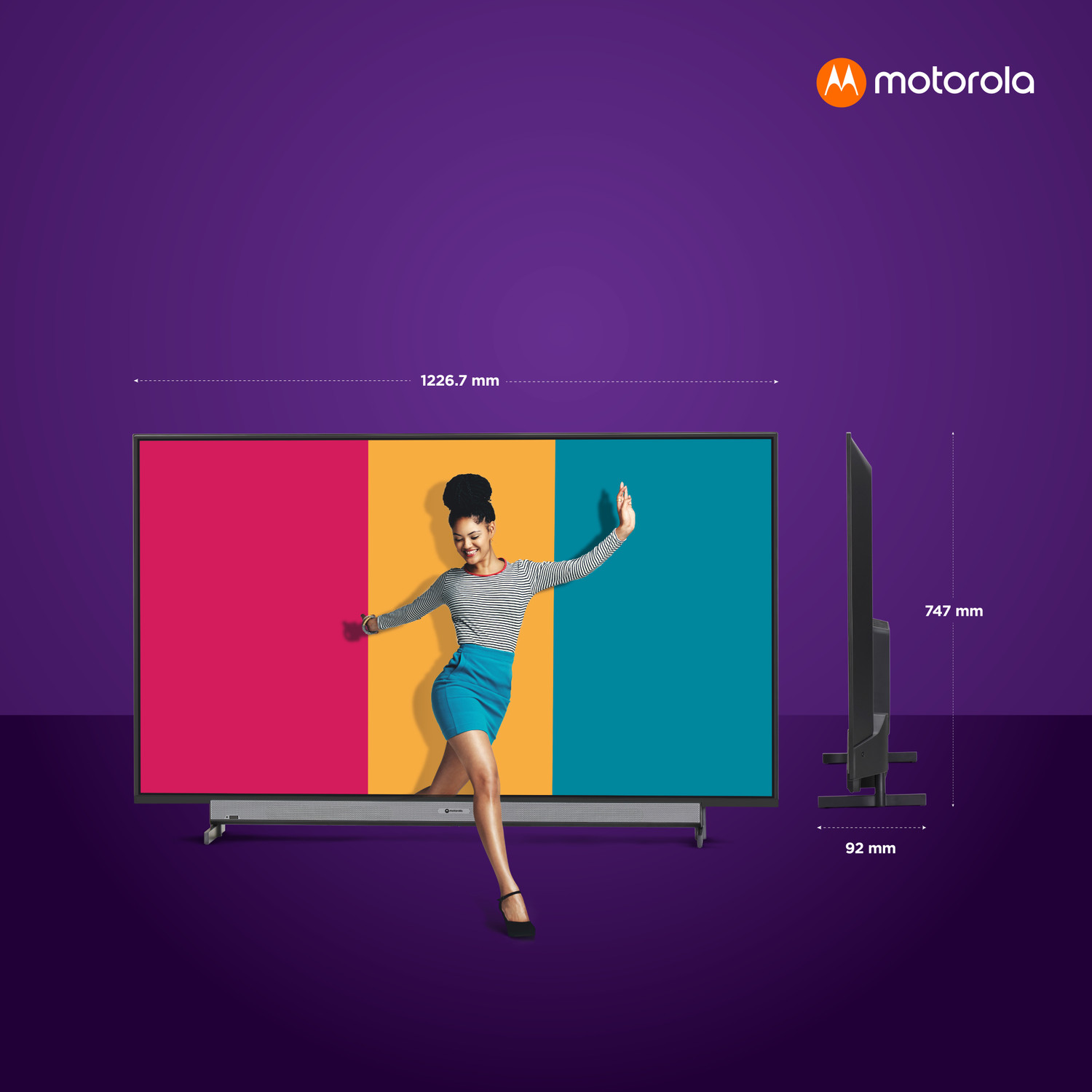 Image of MOTOROLA ZX Pro 139 cm (55 inch) Ultra HD (4K) LED Smart Android TV with Wireless Gamepad (55SAUHDMQ)