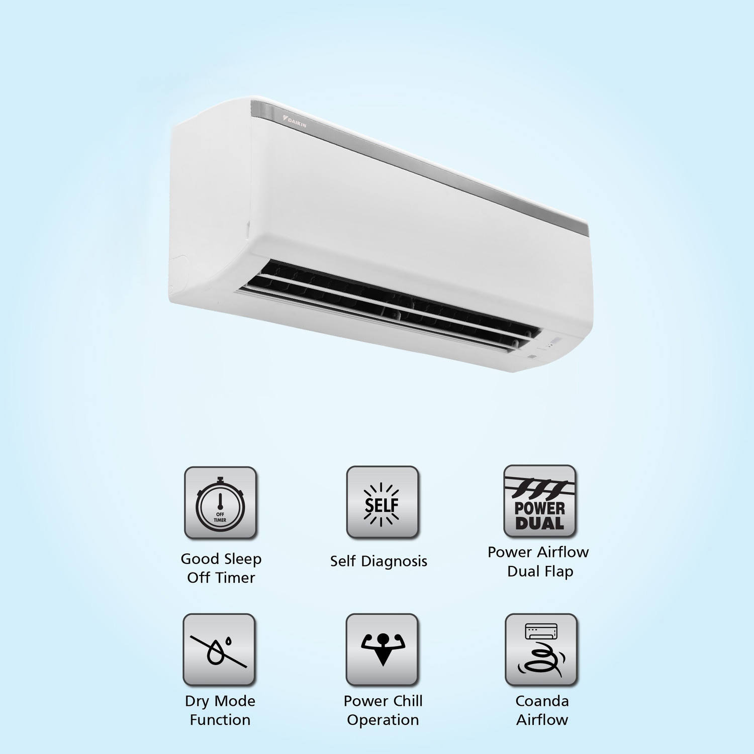 Image of Daikin 2022 Model 1 Ton 3 Star Split AC