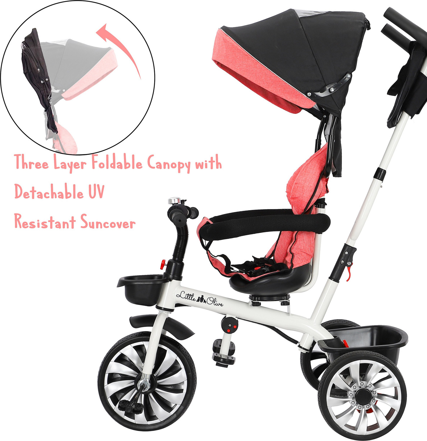 Little olive roller coaster tricycle top