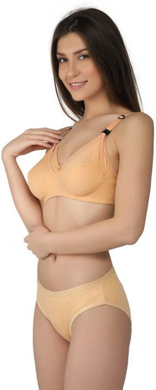 Image of ESOROUCHA Bra & Panty Set Solid Multicolor Lingerie Set