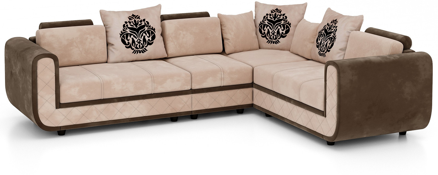 Image of Bharat Lifestyle 777 L Shape Fabric 6 Seater Sofa
