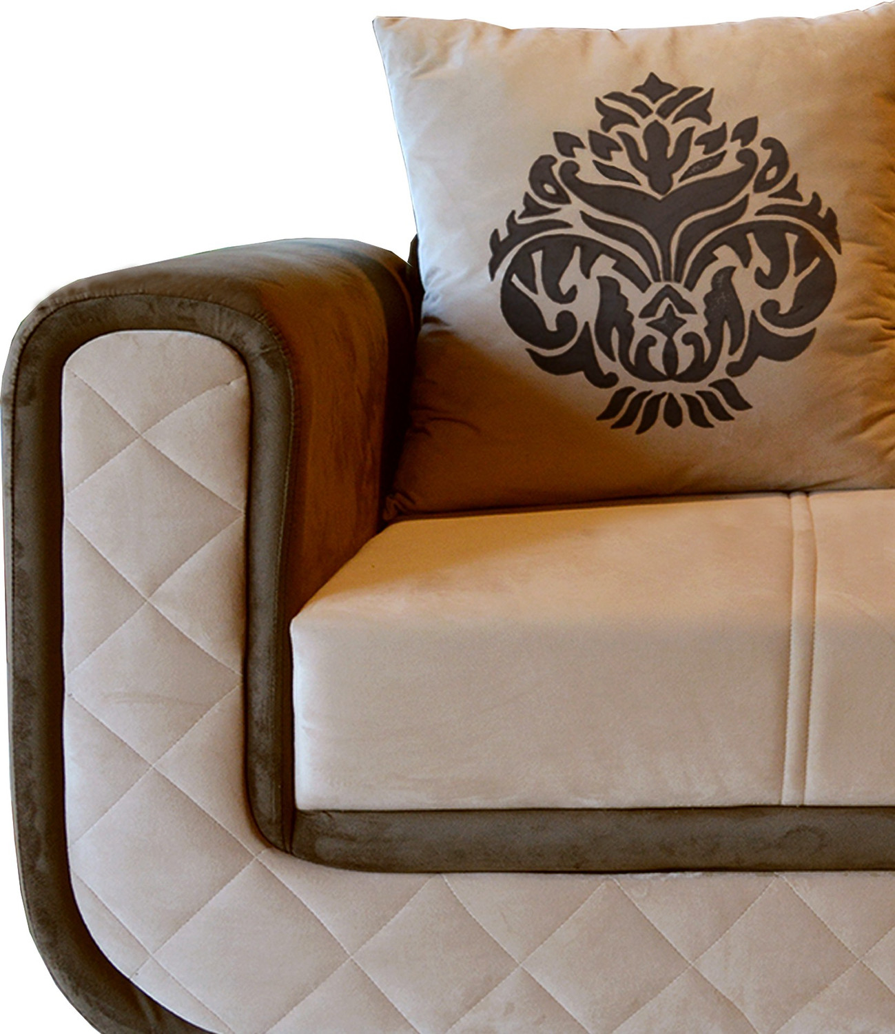 Image of Bharat Lifestyle 777 L Shape Fabric 6 Seater Sofa