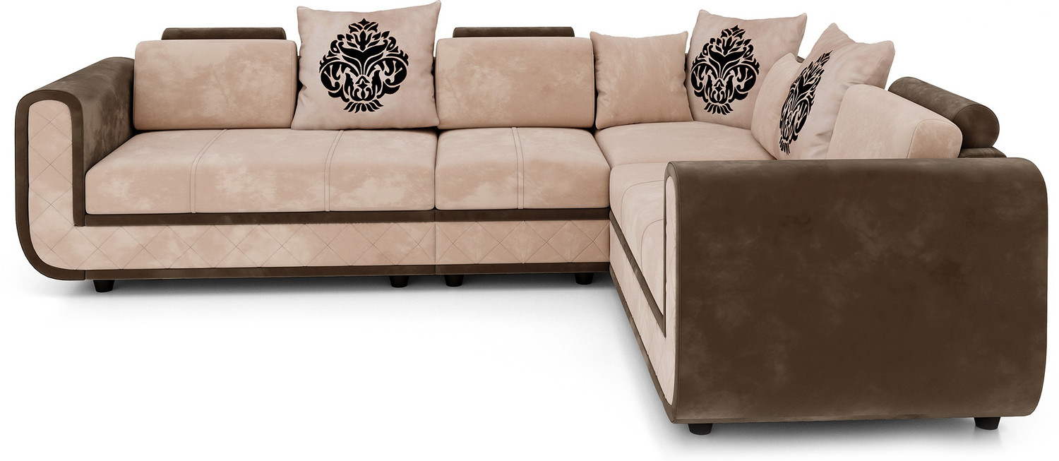 Image of Bharat Lifestyle 777 L Shape Fabric 6 Seater Sofa