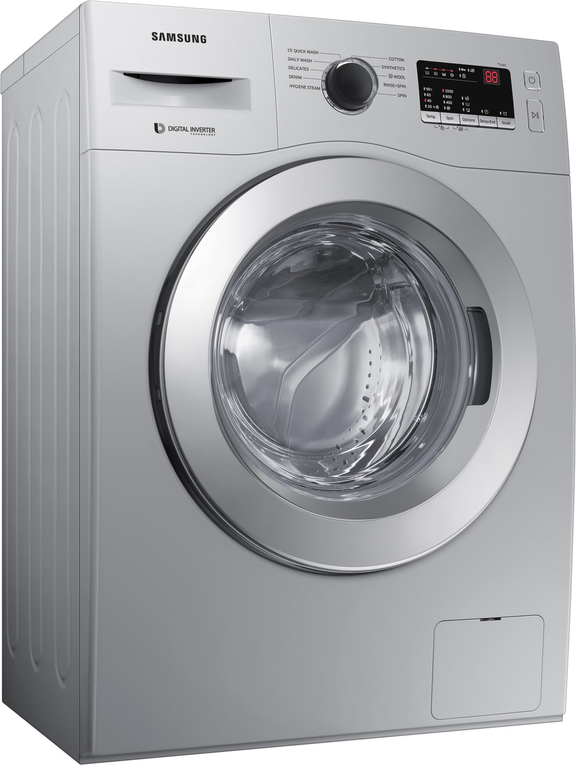 Image of Samsung 6 kg Inverter, 5 star, Hygiene Steam, Digital Inverter Fully Automatic Front Load Washing Machine with In-built Heater Silver