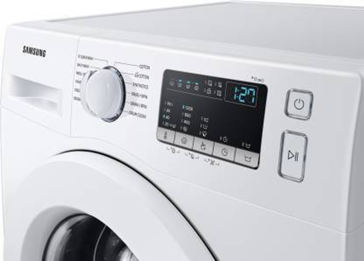 Image of Samsung 7 kg 5 Star, Inverter, Hygiene Steam Diamond Drum Fully Automatic Front Load Washing Machine with In-built Heater White