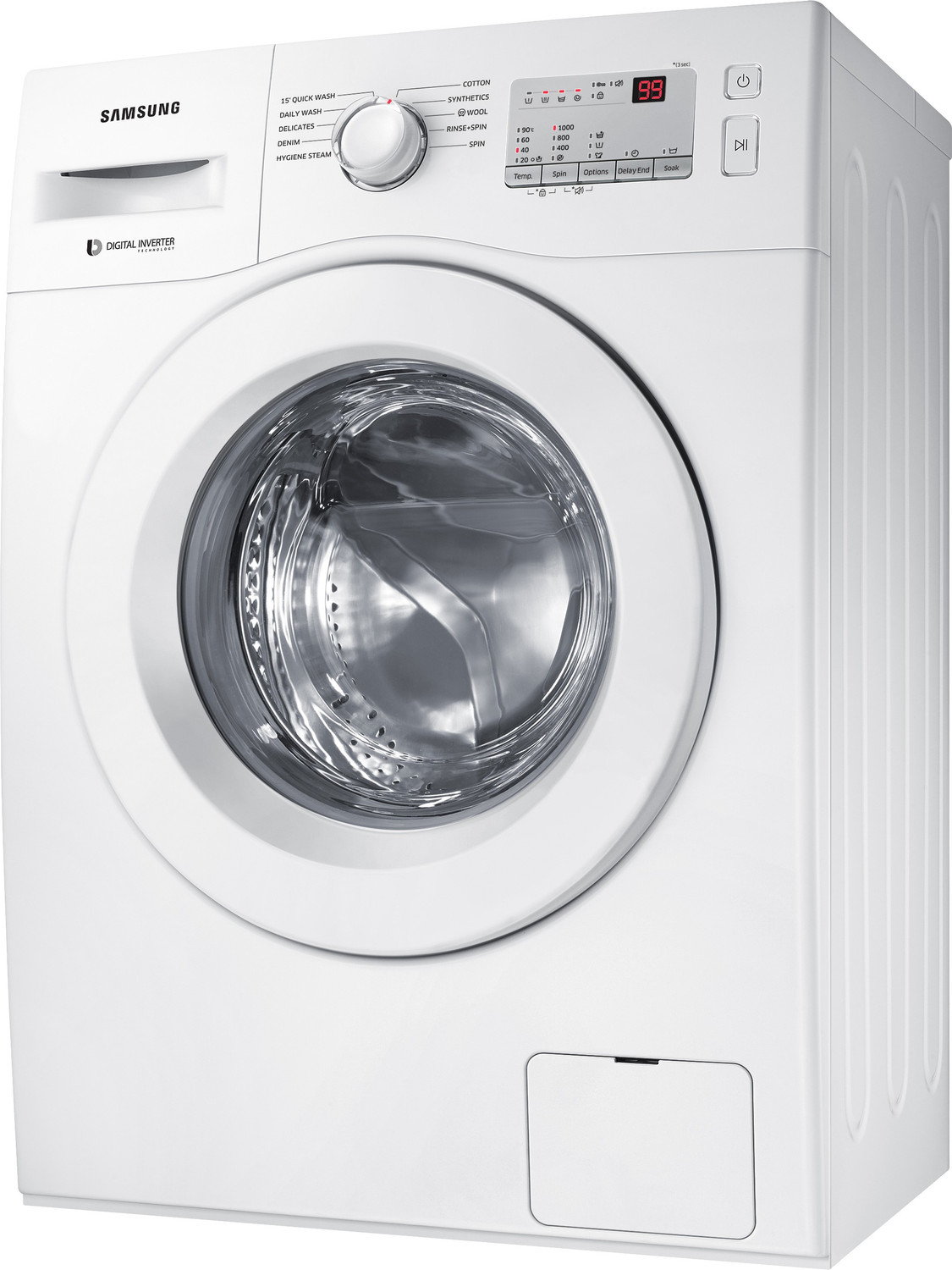 Image of Samsung 6 kg Inverter 5 Star Hygiene Steam Fully Automatic Front Load Washing Machine with In-built Heater White